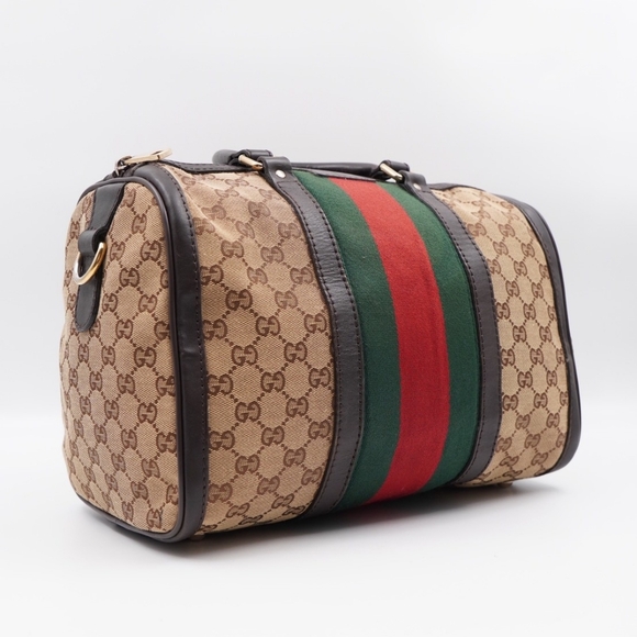 ❌️❌️SOLD❌️❌️CC69 💖 GUCCI GG Monogram Vintage Web Boston - Picture 5 of 15